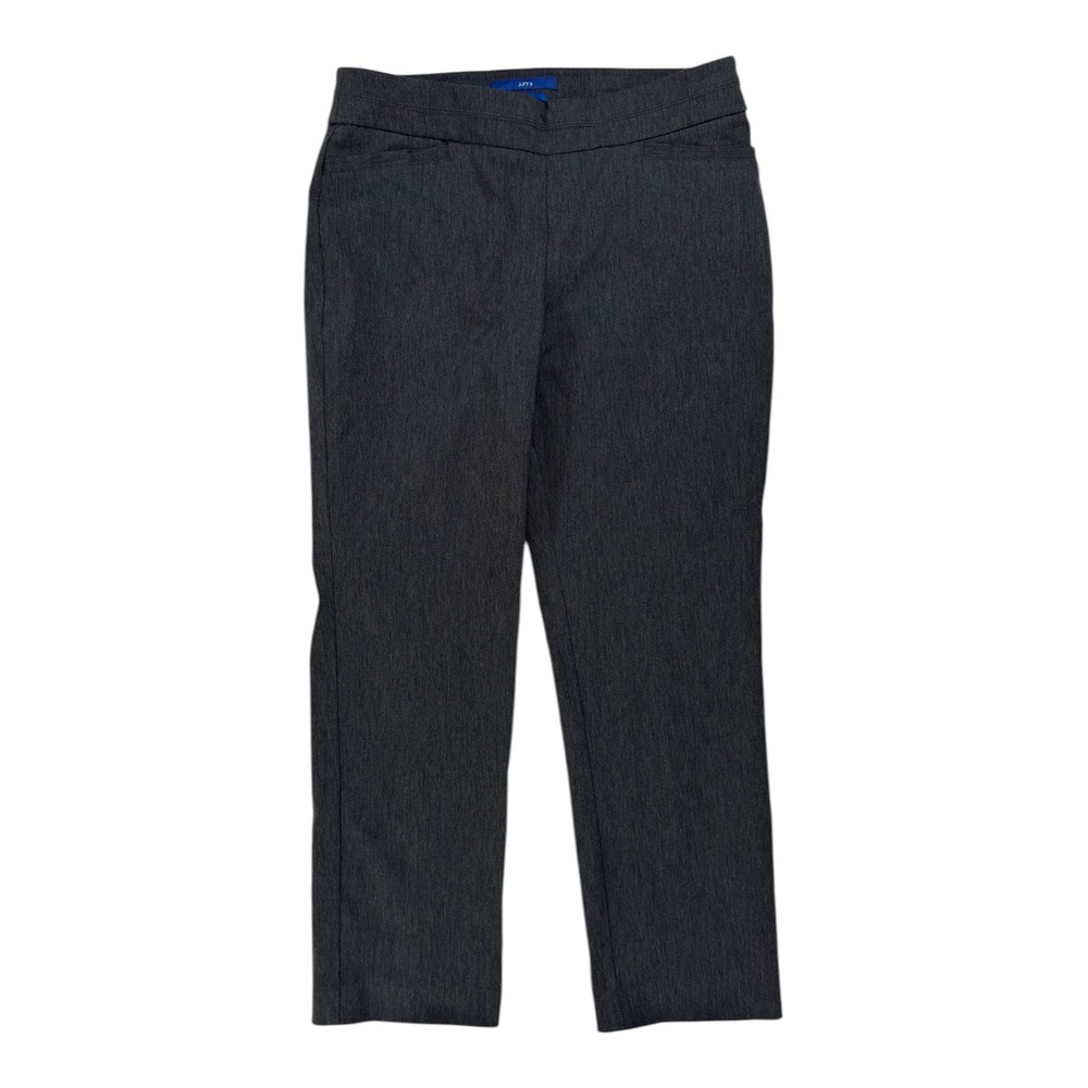 Apt 9 Brynn Pull On Pants 12PS Charcoal Workwear Straight Leg Dark Academia